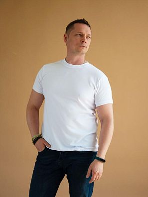 Футболка Evolution для сублимации, полиэстер 50%, хлопка 50%, плотность 170г/м2, размер M