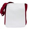 Сумка на длинном ремне средняя, красная со сменным белым отворотом для сублимации (d=37.0 x 27.0 см)